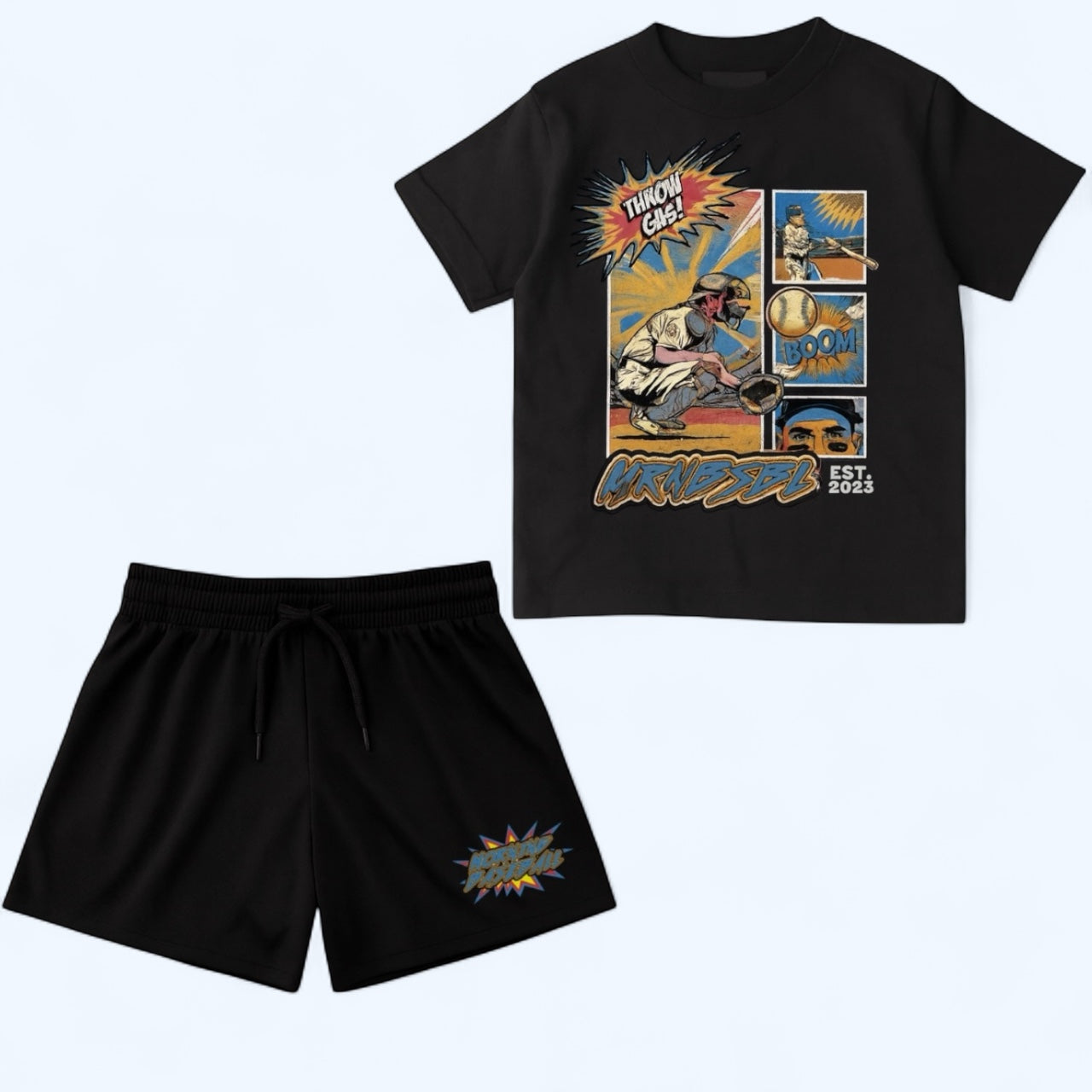 Comic Logo Shorts & Comic T-Shirt